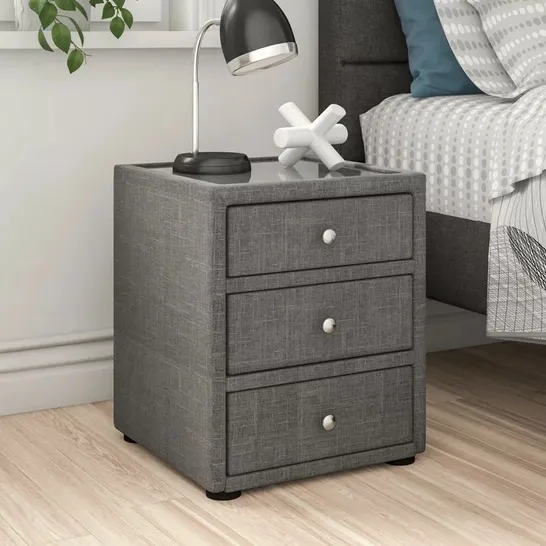 BOXED DAVENEY MANUFACTURED WOOD BEDSIDE TABLE