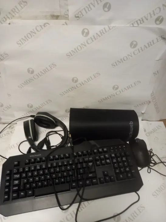 BLACKWEB 4 IN 1 GAMING KIT INCLUDING KEYBOARD, MOUSE AND HEADSET