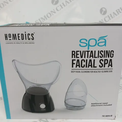 BOXED HOMEDICS SPA REVITALISING FACIAL SPA DEEP CLEANSING FOR HEALTHY GLOWING SKIN