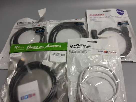 LOT OF 5 CABLES TO INCLUDE 4X HDMI AND COAXIAL