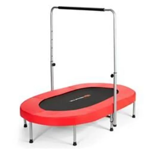 BOXED COSTWAY 60inch TRAMPOLINE FOR 2 PEOPLE FOLDABLE REBOUNCER WITH ADJUSTABLE HAND RAIL (1 BOX)