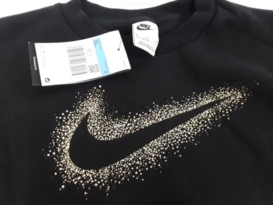 NIKE OVERSIZED FIT KIDS BLACK JUMPER - M