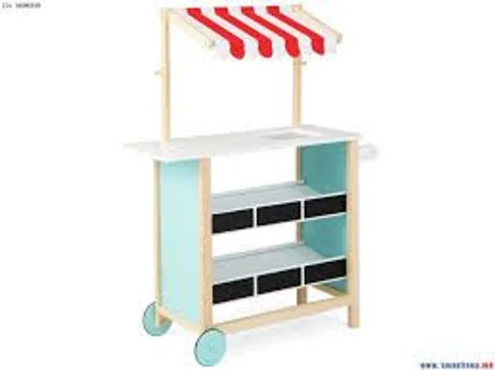  BOXED COSTWAY RED KIDS WOODEN PRETEND GROCERY STORE PLAYSET