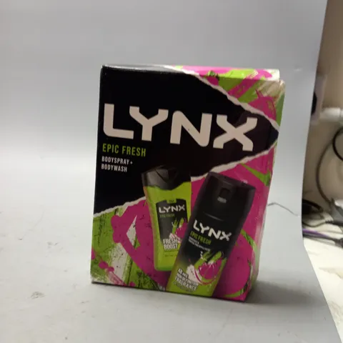 BOXED LYNX EPIC FRESH BODYWASH AND BODYSPRAY