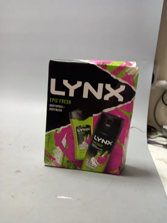 BOXED LYNX EPIC FRESH BODYWASH AND BODYSPRAY
