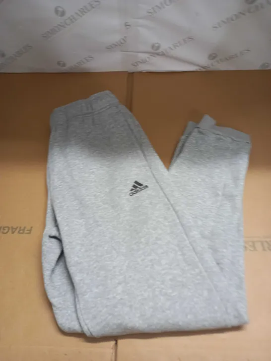 MENS ADIDAS GREY FLEECE TRACKIE BOTTOMS SIZE 38/40