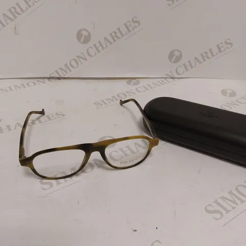 HACKET BESPOKE HEB203 OLIVE HORN MENS EYEGLASSES 