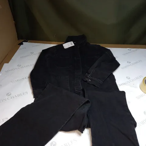 BLACK DENIM OVERALLS SIZE 2XL 