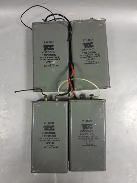 4 X TCC Z112825 VISCONOL CAPACITORS - COLLECTION ONLY 