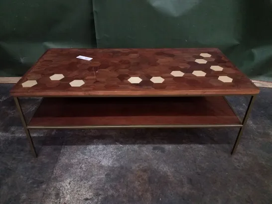 HONEYCOMB DESIGN COFFEE TABLE 120×60CM