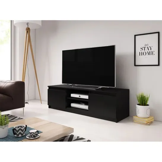 BOXED AKRAM TV STAND FOR TVS UP TO 55" - BLACK GRAPHITE (1 BOX)