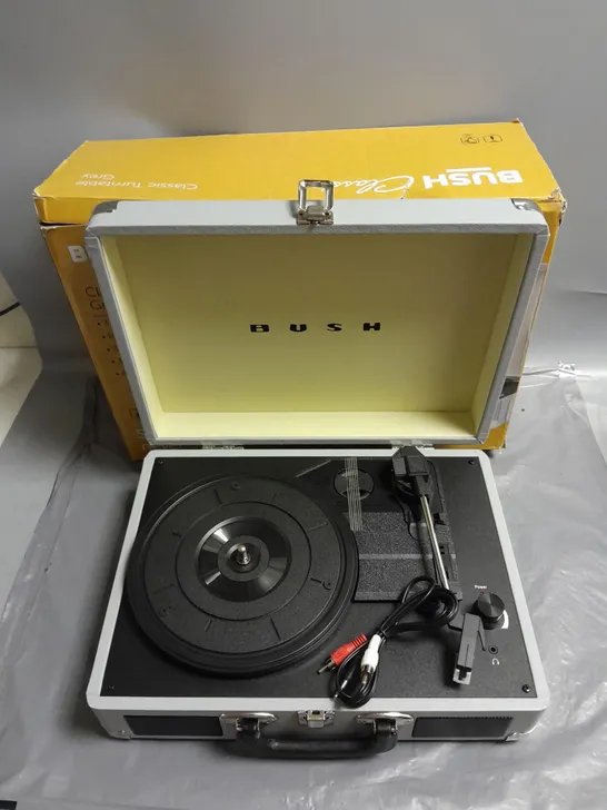 BOXED BUSH CLASSIC TURNTABLE IN GREY