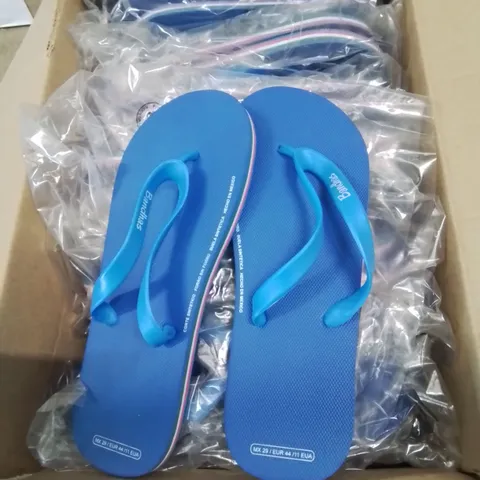 BOX CONTAINING 20 PAIRS OF MEXICO BANDHAS FLIPFLOP/SANDLES SIZE 10