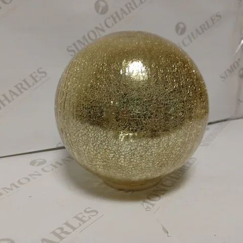 MR CHRISTMAS 8" GLASS CRACKLE SPHERE WITH ROTATING LIGHT