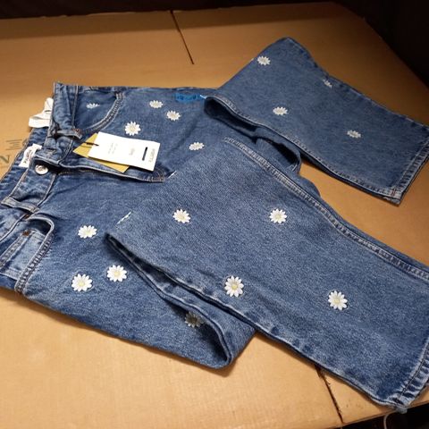 PULL & BEAT FLORAL BAGGY JEANS - EUR 40