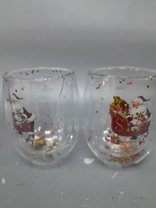 MR CHRISTMAS SET OF 2 FESTIVE GLASSES