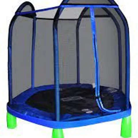 SPORTSPOWER 7FT MY FIRST TRAMPOLINE WITH SAFETY NET ENCLOSURE 