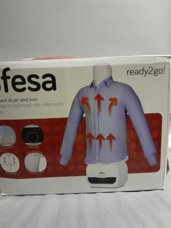 BOXED FESA READY2GO GARMENT DRYER AND IRON IN WHITE 