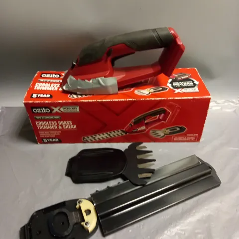 BOXED OZITO CORDLESS GRASS TRIMMER & SHEAR 