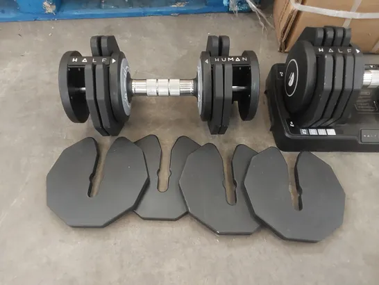 HALF HUMAN ADJUSTABLE DUMBBELLS (2 X 25KG) RRP £249.99