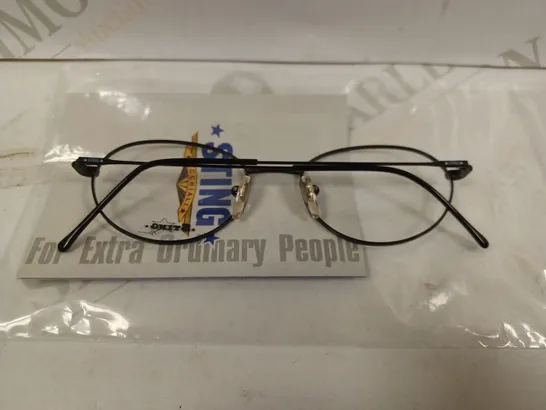 BOX OF APPROX 10 PAIRS OF STING 4319 BLACK ROUND GLASSES 