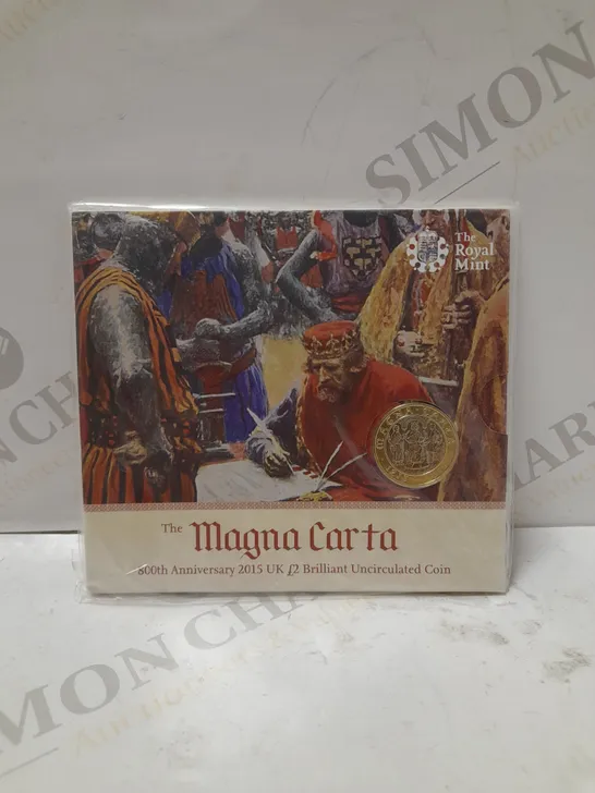 THE ROYAL MINT MAGNA CARTA 800TH ANNIVERSARY BRILLIANT UNCIRCULATED BU TWO POUND COIN 2015