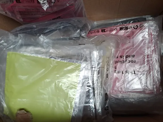 BOX OF APPROXIMATELY 15 ASSORTED UNBRANDED HANKIES IN VARIOUS COLOURS - COLLECTION ONLY