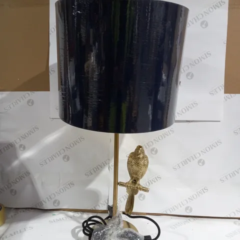 ALISON CORK PARROT TABLE LAMP - GOLD 