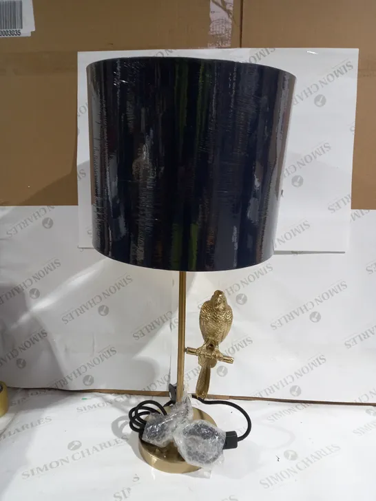 ALISON CORK PARROT TABLE LAMP - GOLD 