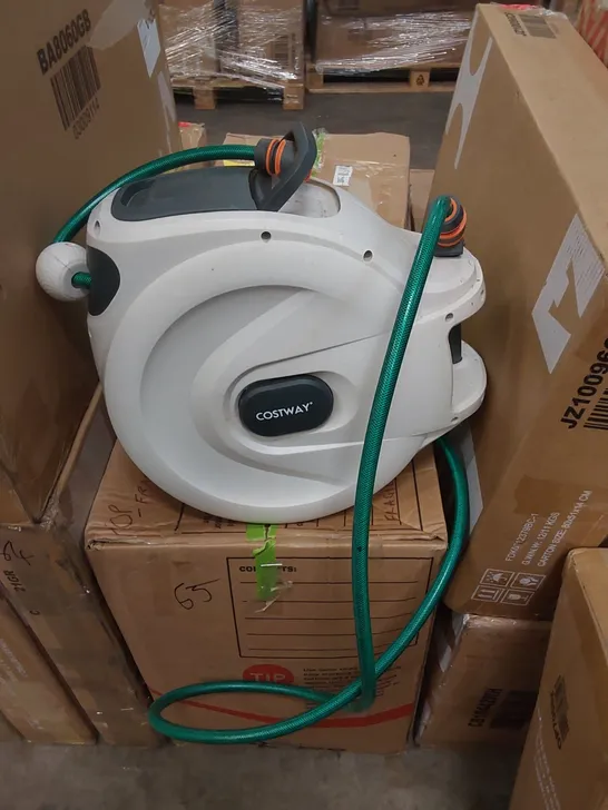 BOXED COSTWAY RETRACTABLE GARDEN HOSE REEL 