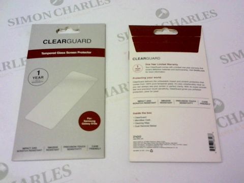 A BRAND NEW BOX OF APPROXIMATELY 103 CLEARGUARD TEMPERED GLASS SCREEN PROTECTOR FOR SAMSUNG GALAXY S10E