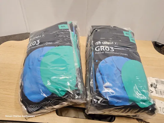 APPROXIMATELY 288 PAIRS OF GR03 BLUE RUBBER HOUSEHOLD GLOVES ( 2 CASES )