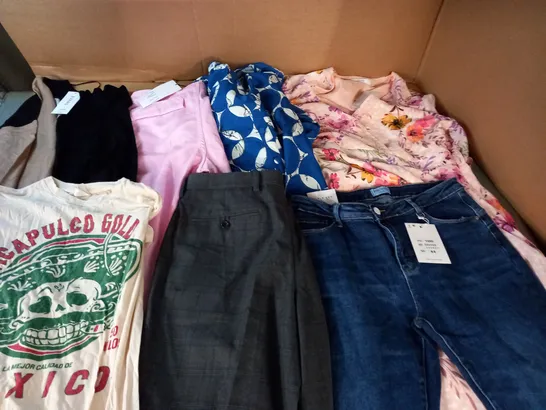 LARGE QUANTITY OF ASSORTED CLOTHING ITEMS TO INCLUDE ZARA, JOANNA HOPE AND EVANS