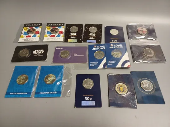 APPROXIMATELY 20 ASSORTED COLLECTIBLE COINS IN VARIOUS DESIGNS 