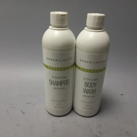 APPROXIMATELY 20 GREEN N WHITE PERSONALS PRODUCTS TO INCLUDE BODY WASH (500ml), SHAMPOO (500ml) - COLLECTION ONLY