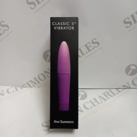 BOXED AND SEALED ANN SUMMERS CLASSIC 5" VIBRATOR - PURPLE. 