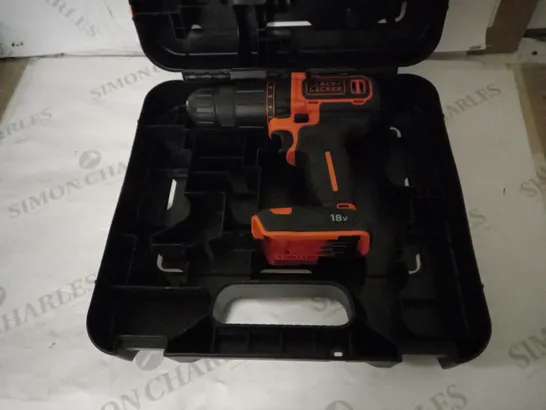 BLACK+DECKER 18 V CORDLESS 2-GEAR COMBI HAMMER DRILL POWER TOOL (BCD70051K)