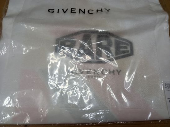 PACKAGED GIVENCHY WHITE/LOGO T-SHIRT - XL