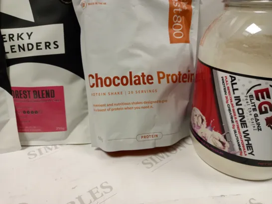 ASSORTMENT OF COFFEE AND PROTEIN POWDERS 5 ITEMS 