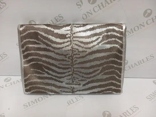 ROBERTO CAVALLI SILVER LEATHER BAG