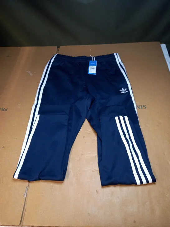 ADIDAS SLIM FIT TAPERED LEG FULL LENGTH STYLE TRACKSUIT PANTS - NAVY, MEDIUM