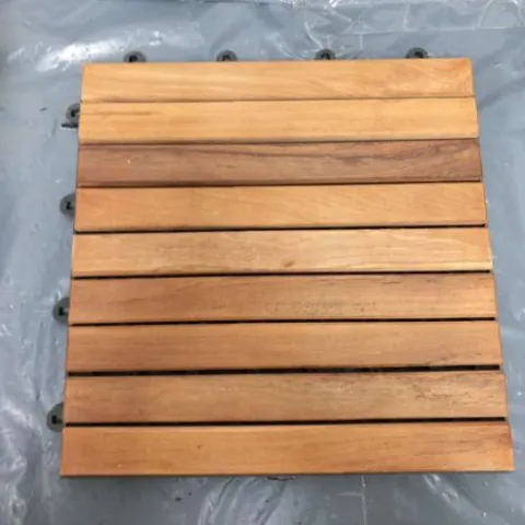 BALI COLLECTION SET OF 10 - TEAK WOOD DECKING TILES (EACH 30 CM)