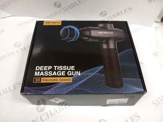 BOXED WELTEAYO DEEP TISSUE MASSAGE GUN