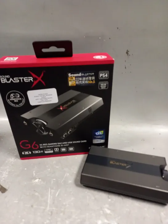 BOXED SOUND BLASTER X G6 GAMING DAC & USB SOUND CAR 