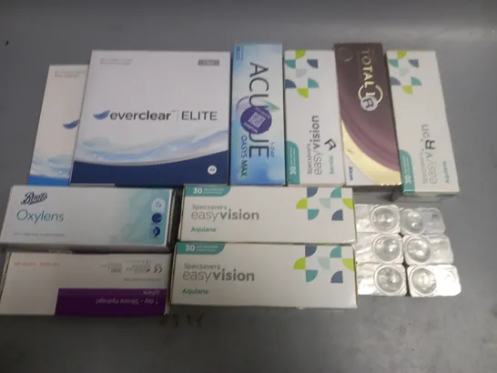 LOT OF ASSORTED EYE CARE ITEMS TO INCLUDE SPECSAVERS, EVERCLWEAR AND ACUVUE