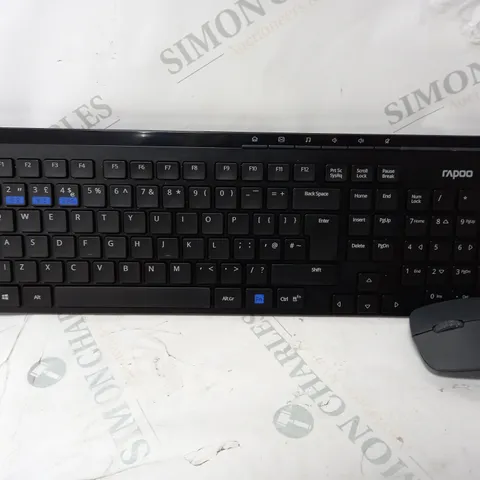 6 BOXED RAPOO 8100M MULTI-MODE WIRELESS KEYBOARD AND MOUSE COMBO