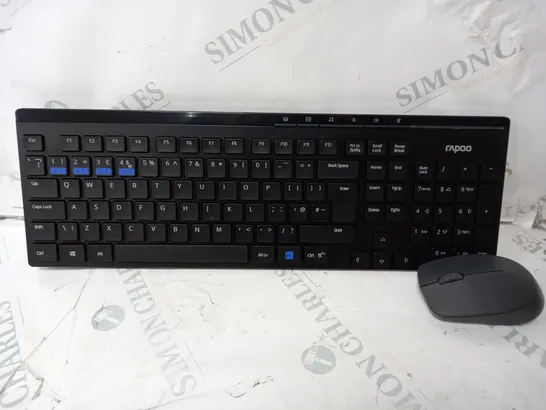 6 BOXED RAPOO 8100M MULTI-MODE WIRELESS KEYBOARD AND MOUSE COMBO