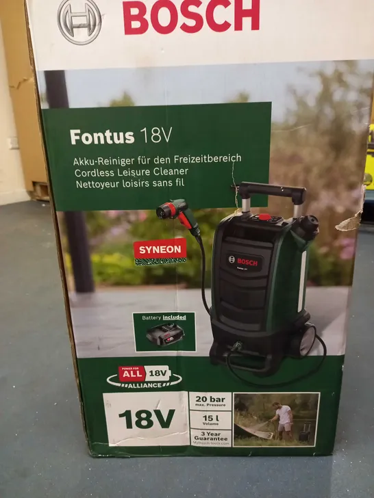 BOSCH CORDLESS OUTDOOR PRESSURE WASHER FONTUS 18V