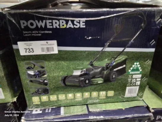 BOXED POWERBASE 34CM 40V CORDLESS MOWER