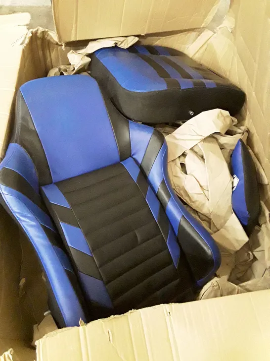 BOXED BLUE/BLACK GAMING CHAIR 